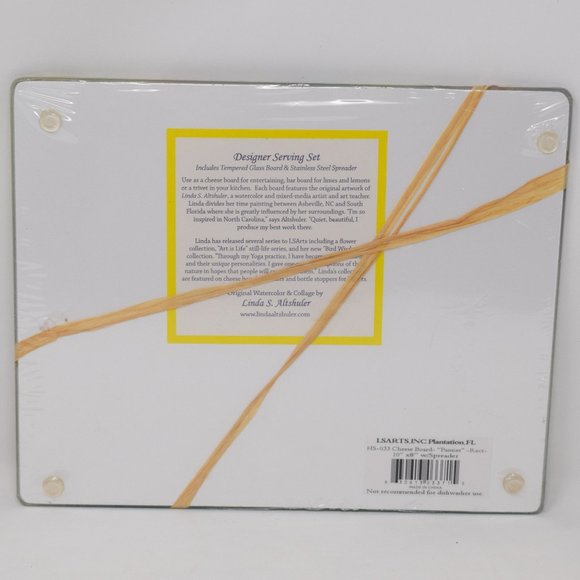 LSARTS 2 Piece Designer Serving Set Pansies New - Picture 2 of 11